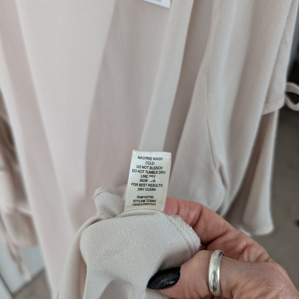 Willow And Root Tie Sleeve Top, Oatmeal, XL, Nwt - Picture 8 of 9